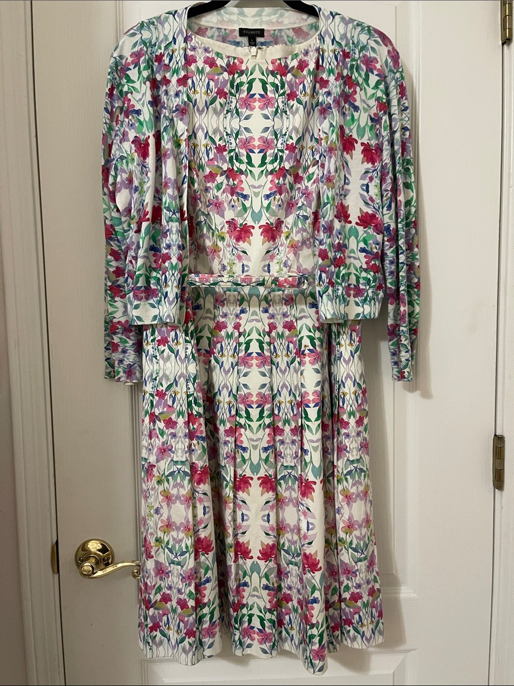 Talbots SET dress, sweater & belt size 12/large